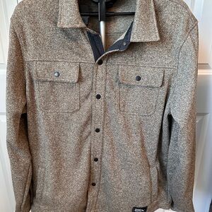 Eddie Bauer Men's Heathered Brown Shirt Jacket